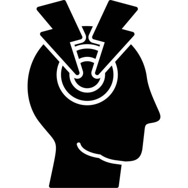 Moda stili izole edilmiş arka planda beyin başı simgesi