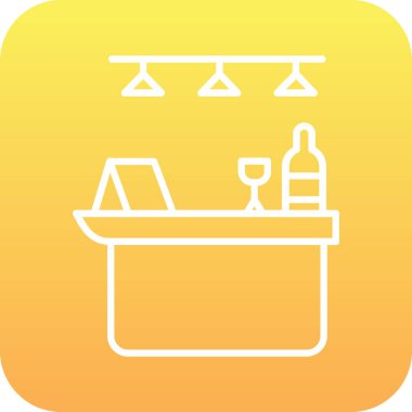 güzel bar vektör çizgisi simgesi