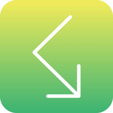 güzel ok sol kabartma vektör simgesi