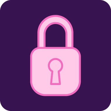 Kilit. Web simgesi basit illüstrasyon