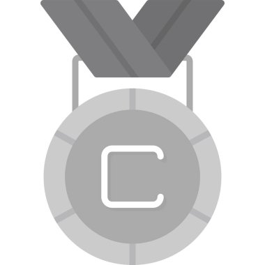 Moda tasarım arka planında madalya ikonu. Beyaz arka planda madalya ikonu izole edildi. Madalya vektör simgesi basit ve modern düz sembol.