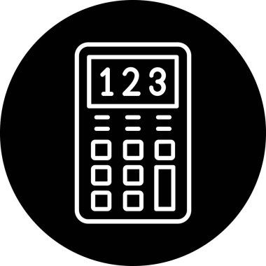 Hesap makinesi. Web simgesi basit illüstrasyon