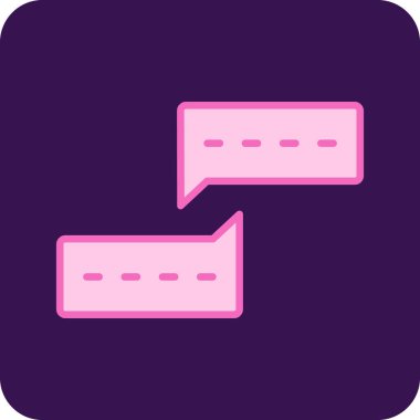 Sohbet mesajı vektör illüstrasyonu