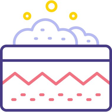 Kek tatlı ikonu düz stil