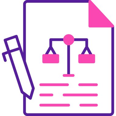 Belge modern simgesinin vektör illüstrasyonu