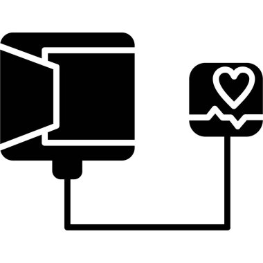 aşk kalp ikonu, basit vektör illüstrasyon tasarımı