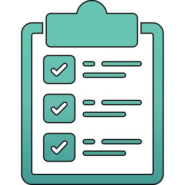 Kontrol listesi simgesi vektör illüstrasyonu