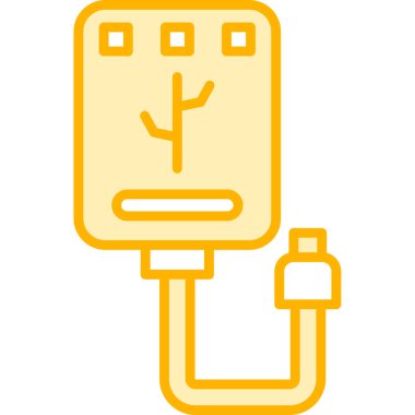 elektrik dolgu simgesi, vektör illüstrasyonu