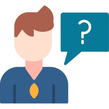 soru işareti man simgesi vektör illüstrasyon grafik tasarımı