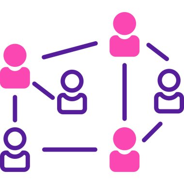 Sosyal ağ. Basit resimleme