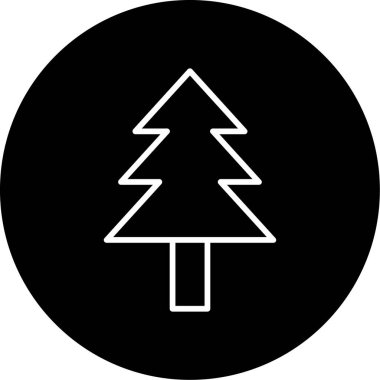Ağaç simgesinin vektör illüstrasyonu