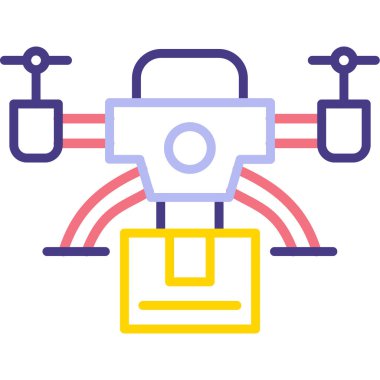 Drone Kamera modern simgesi, vektör illüstrasyonu