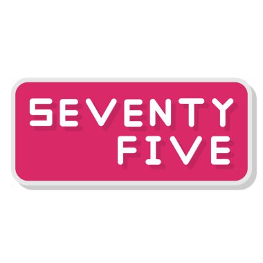 yedi düğmeli pankart. Çıkartma işaretinin yuvarlak hali. vektör