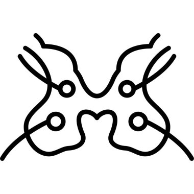 Bir balığın karikatür simgesinin vektör çizimi