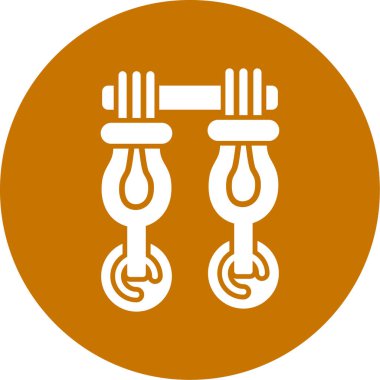 Modern b 'nin vektör illüstrasyonu halat simgesinden yoksun