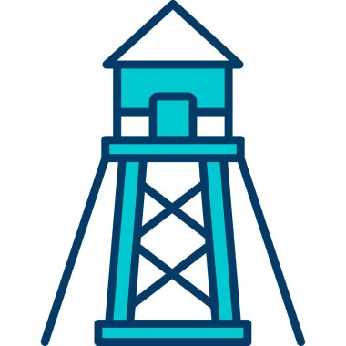 Kule. Web simgesi basit illüstrasyon