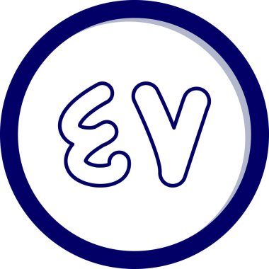 Mavi ve beyaz bir ikonun vektör illüstrasyonu