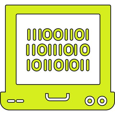 Bilgisayar simgesi. Beyaz arkaplanda izole edilmiş web tasarımı için bilgisayar vektör simgelerinin ana hatları