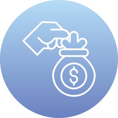 Para için. Web simgesi basit illüstrasyon