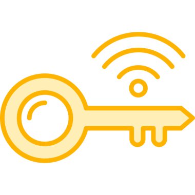 anahtar vektör renk çizgisi simgesi