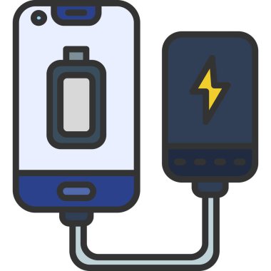 Şarj bataryası simgesi, modern vektör çizimi