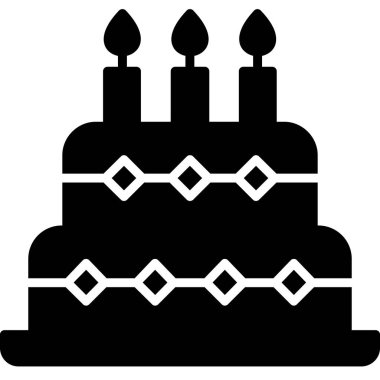 mum kek ikonu vektör illüstrasyonu