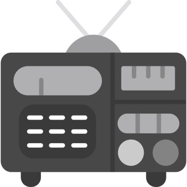 Radyo ikonu. Basit resimleme