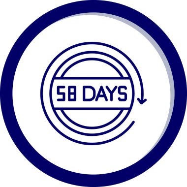 6 gün simge, vektör illüstrasyonu