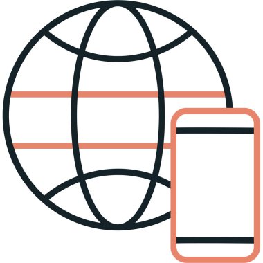 Vektör Küre Simgesi İllüstrasyonu