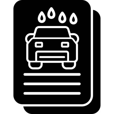 Araba yıkama ikonu. Web için oto yıkama vektör simgelerinin ana hatları