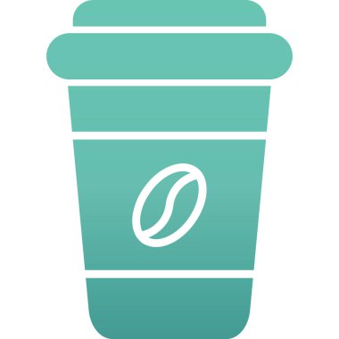 Kahve fincanı. Web simgesi basit illüstrasyon