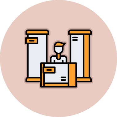 Modern yapı simgesinin vektör illüstrasyonu