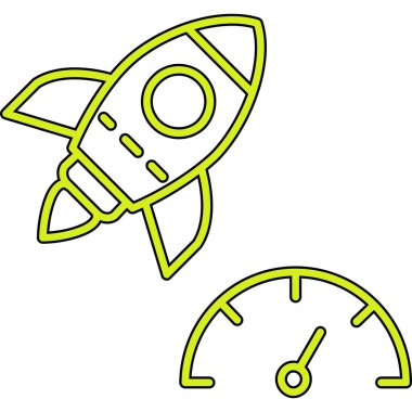 roket ikonu vektör illüstrasyonu