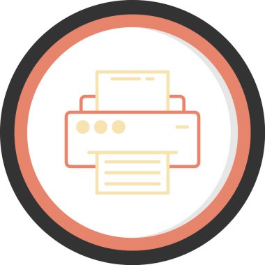 Yazıcı. Web simgesi basit illüstrasyon