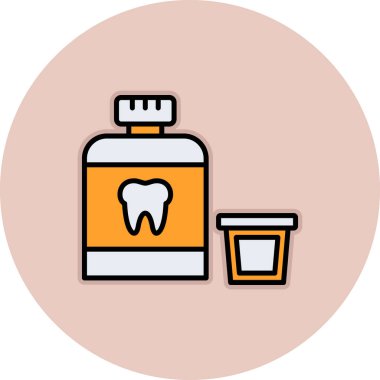 Diş bakımı simgesi, basit tasarım