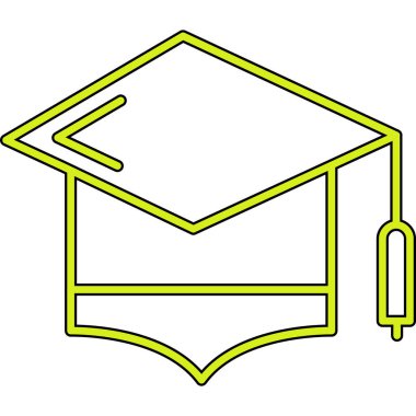 kapak mezuniyet simgesi ana hat biçiminde