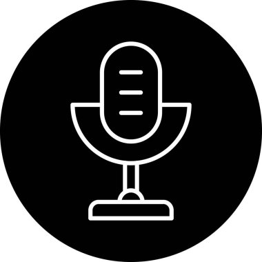 mikrofon simgesi vektör illüstrasyonu