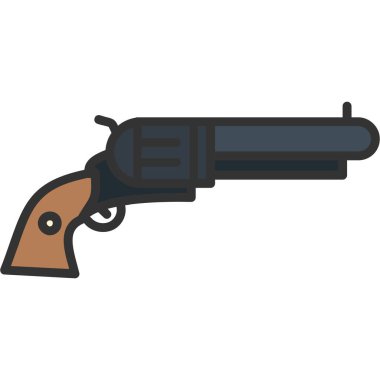 Silah ikonu. düz dizayn. vektör illüstrasyonu.