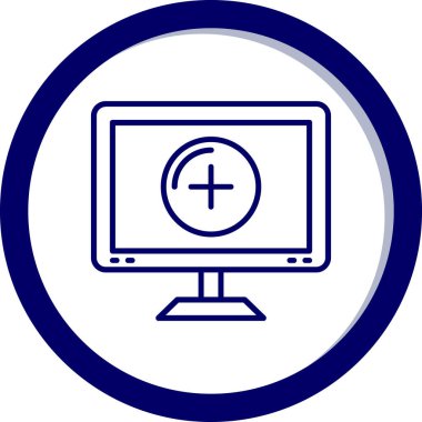 Moda biçimi izole edilmiş arkaplanda bilgisayar ekranı simgesi