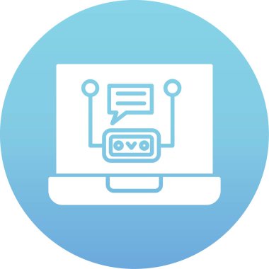 Bilgisayar. Web simgesi basit illüstrasyon