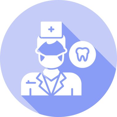 Doktor. Web simgesi basit illüstrasyon