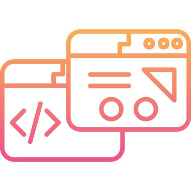 Web tasarım simgesi. vektör illüstrasyonu