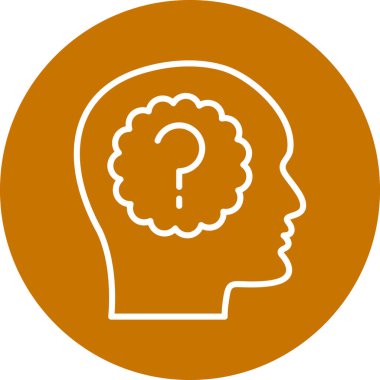 beyin ikonu vektör illüstrasyonu