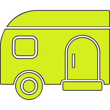 Kamp karavanı. resimleme