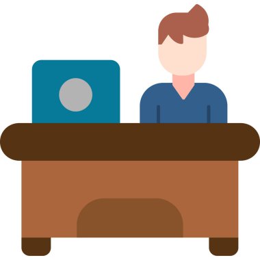 Masası olan bir ofis.