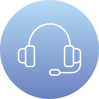 kulaklık simgesi vektör illüstrasyonu