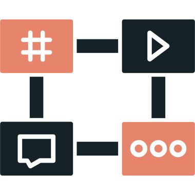 şebeke. Web simgesi basit illüstrasyon