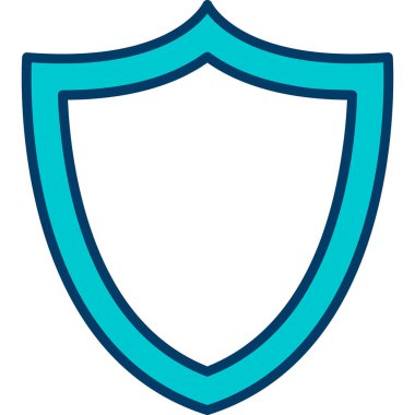 Kalkan. Web simgesi basit illüstrasyon