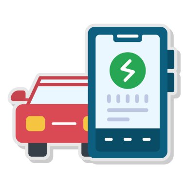 mobil araba simgesi vektör illüstrasyonu