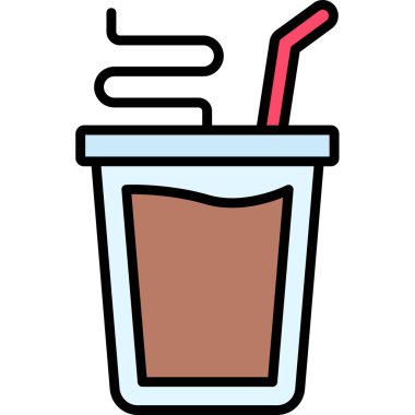 Kahve fincanı ikonu. ana hatlı fincan vektörü